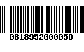 Código de Barras 0818952000050