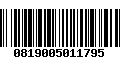 Código de Barras 0819005011795