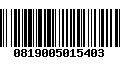 Código de Barras 0819005015403