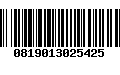 Código de Barras 0819013025425