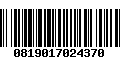 Código de Barras 0819017024370