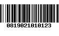 Código de Barras 0819021010123