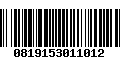 Código de Barras 0819153011012