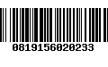 Código de Barras 0819156020233