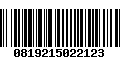 Código de Barras 0819215022123