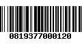 Código de Barras 0819377000120