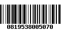 Código de Barras 0819538005070