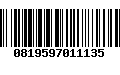 Código de Barras 0819597011135