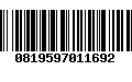 Código de Barras 0819597011692