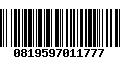 Código de Barras 0819597011777