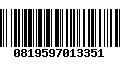 Código de Barras 0819597013351