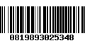 Código de Barras 0819893025348