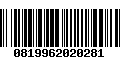 Código de Barras 0819962020281