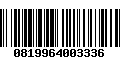 Código de Barras 0819964003336