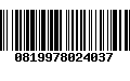 Código de Barras 0819978024037