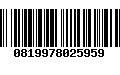 Código de Barras 0819978025959