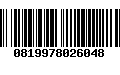 Código de Barras 0819978026048