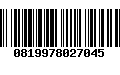 Código de Barras 0819978027045