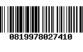 Código de Barras 0819978027410