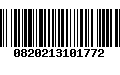 Código de Barras 0820213101772