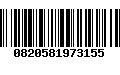 Código de Barras 0820581973155