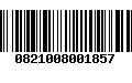 Código de Barras 0821008001857