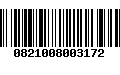 Código de Barras 0821008003172