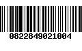 Código de Barras 0822849021004