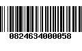 Código de Barras 0824634000058