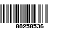 Código de Barras 08250536