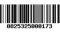 Código de Barras 0825325000173