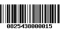 Código de Barras 0825438000015