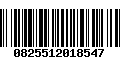 Código de Barras 0825512018547