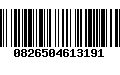 Código de Barras 0826504613191