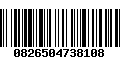 Código de Barras 0826504738108