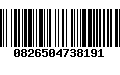 Código de Barras 0826504738191