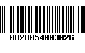 Código de Barras 0828054003026