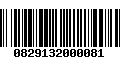 Código de Barras 0829132000081