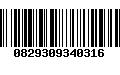Código de Barras 0829309340316
