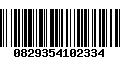 Código de Barras 0829354102334