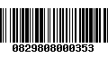 Código de Barras 0829808000353