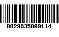 Código de Barras 0829835009114