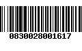 Código de Barras 0830028001617