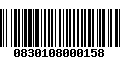 Código de Barras 0830108000158