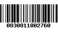 Código de Barras 0830811002760