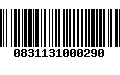 Código de Barras 0831131000290