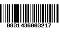 Código de Barras 0831436003217