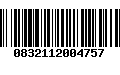 Código de Barras 0832112004757