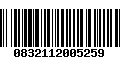 Código de Barras 0832112005259