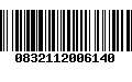 Código de Barras 0832112006140